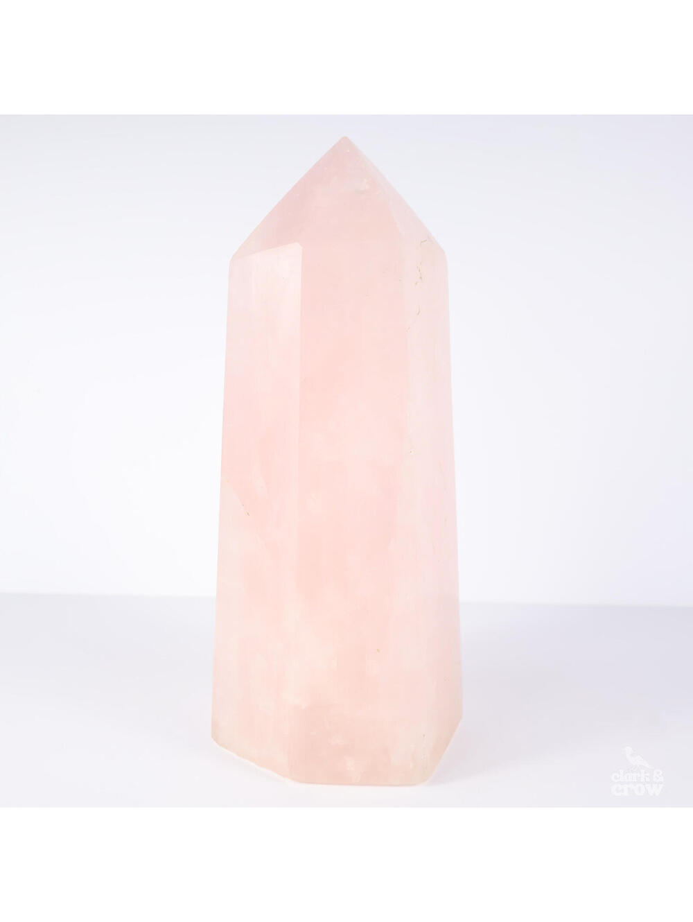 Rose Quartz Crystal Obelisk Tower 4.37lb Pink Polished Healing Stone Decor 0190